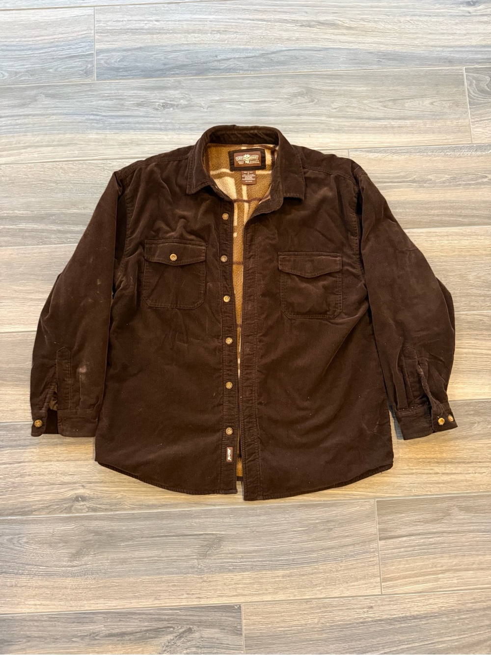 Vintage Levi's Dark Brown Corduroy Sherpa-Lined Shirt Jacket